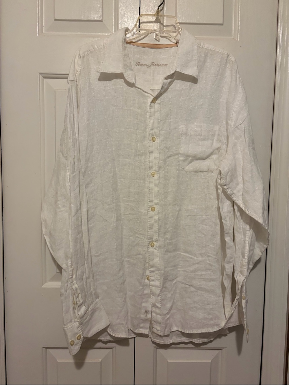 Tommy Bahama White Linen Relaxed Button-Down Shirt